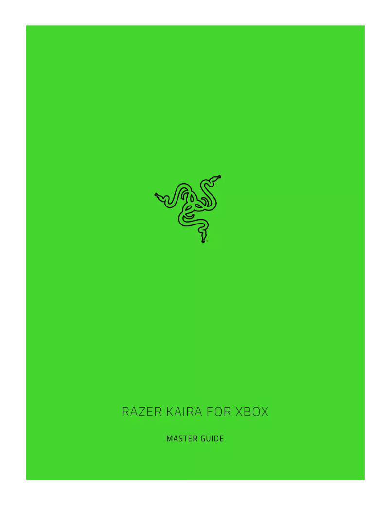 Page 1 of the manual User Manual Razer Kaira Pro Xbox