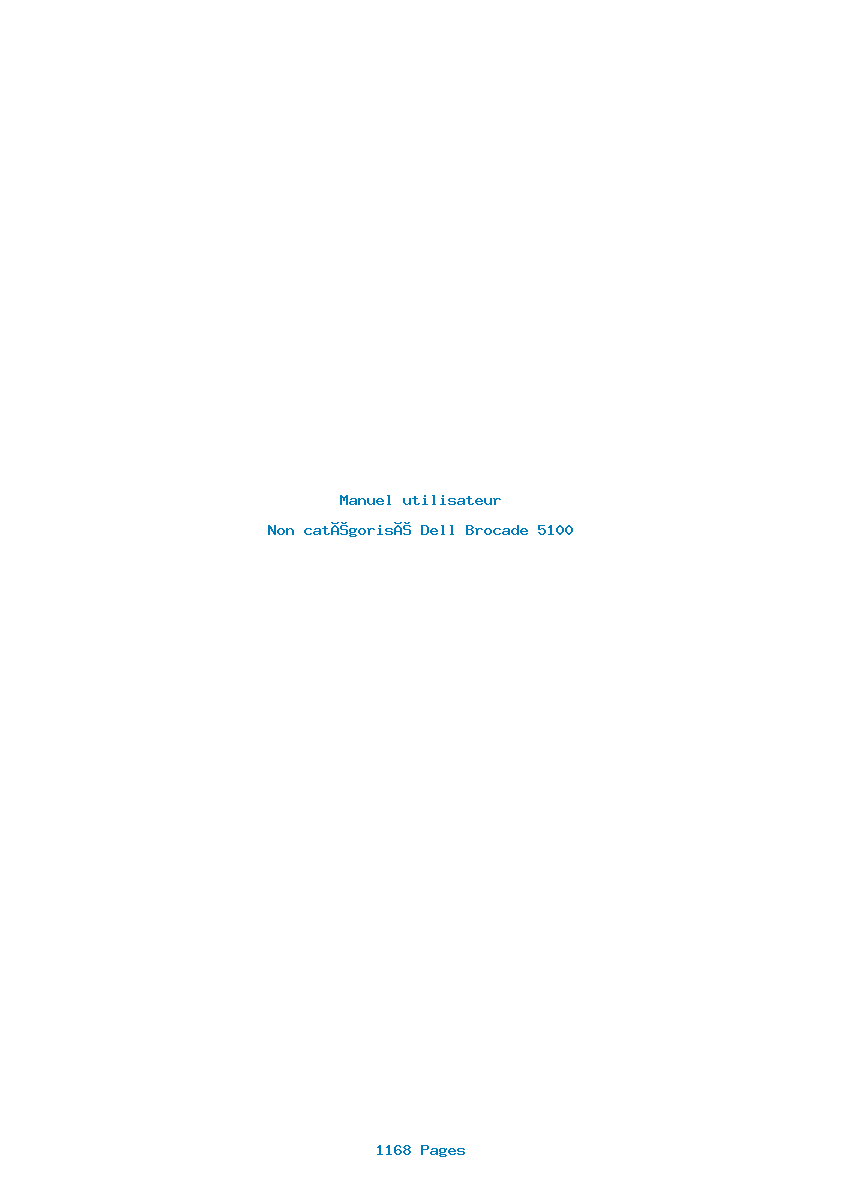 Page 1 de la notice Manuel utilisateur Dell Brocade 5100