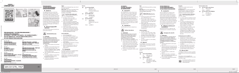 Page 1 de la notice Manuel utilisateur Crelando HG04628
