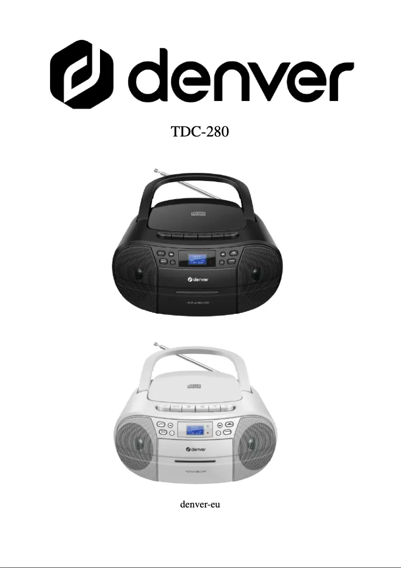 Página 1 del manual Manual de usuario Denver TDC-280W