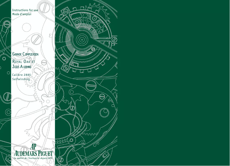Page 1 de la notice Manuel utilisateur Audemars Piguet Royal Oak 25865BC.OO.1105BC.01