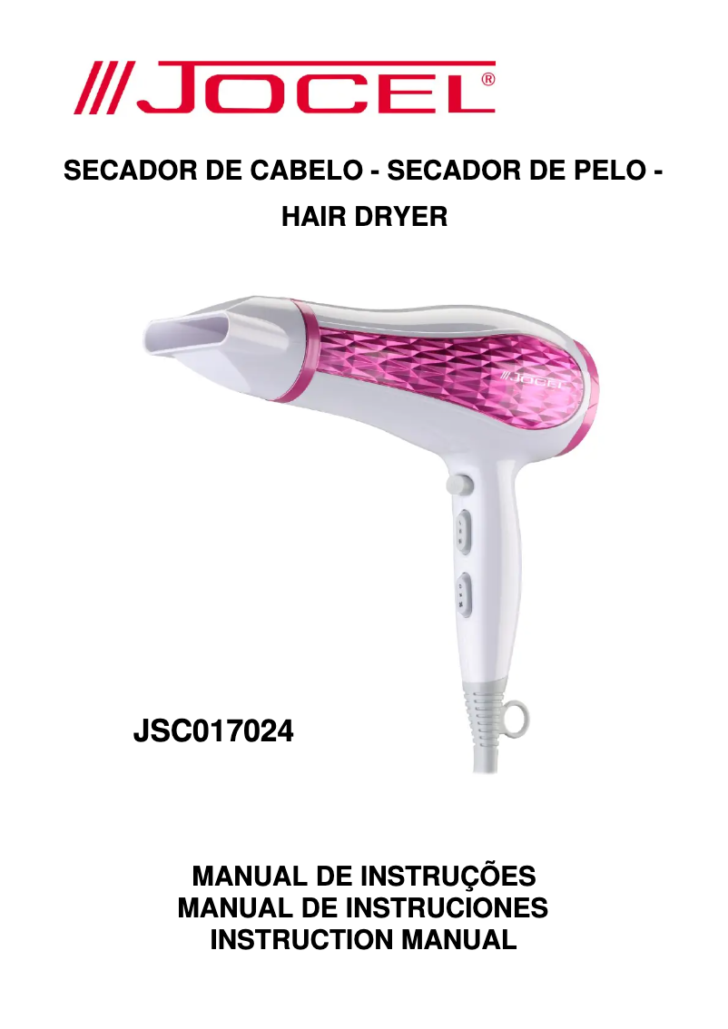 Page 1 de la notice Manuel utilisateur Jocel JSC017024