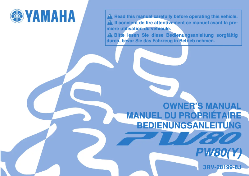 Page 1 de la notice Manuel utilisateur Yamaha PW80 (2008)