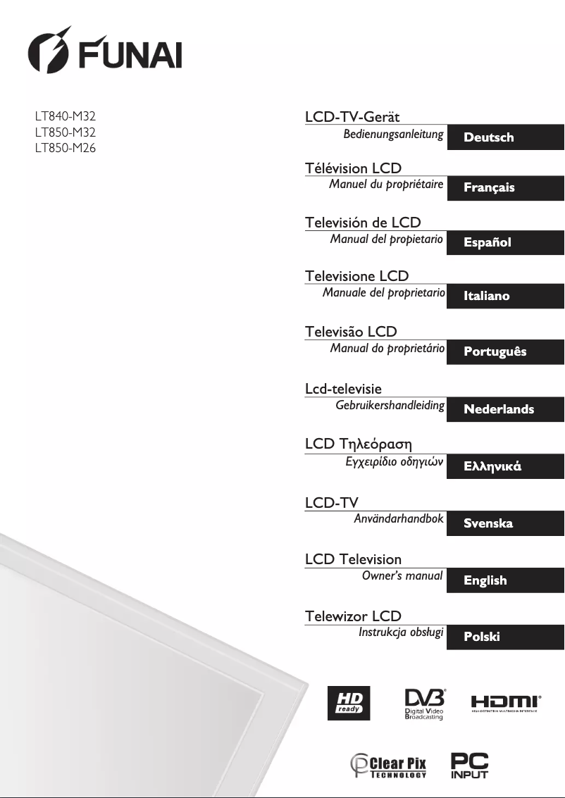 Page 1 of the manual User Manual Funai LT840-M32