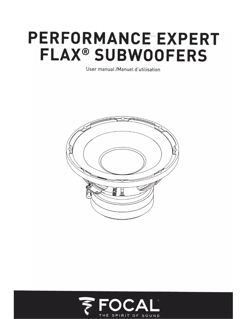Page 1 de la notice Manuel utilisateur Focal Performance Expert Flax P 25F