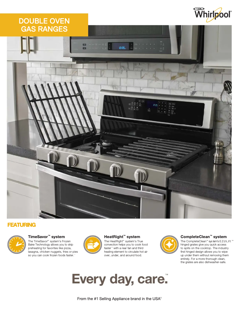 Page 1 de la notice Fiche technique Whirlpool WGG745S0FH