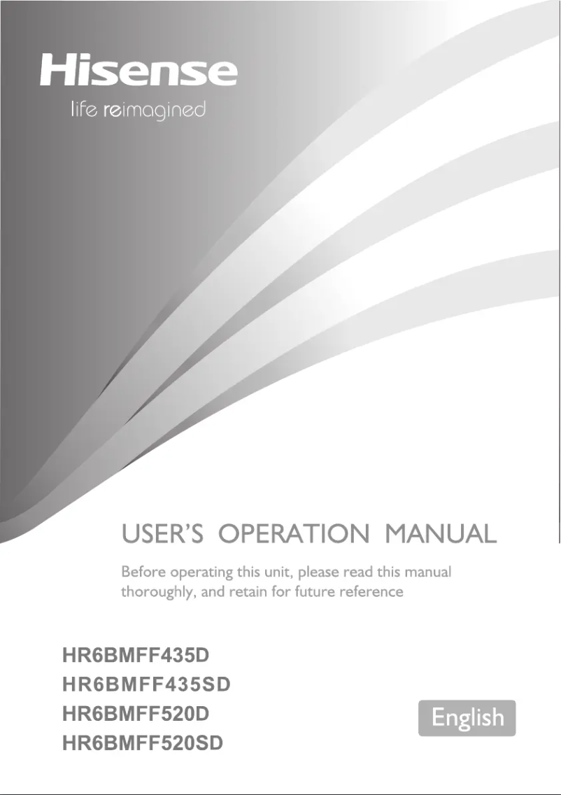 Page 1 de la notice Manuel utilisateur Hisense HR6BMFF520D