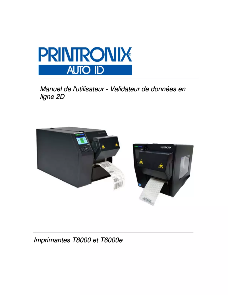 Página 1 del manual Manual de usuario Printronix T8208