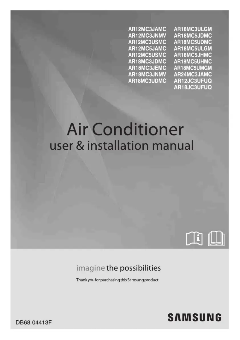 Page 1 de la notice Manuel utilisateur Samsung AR18MC5ULGMXNA