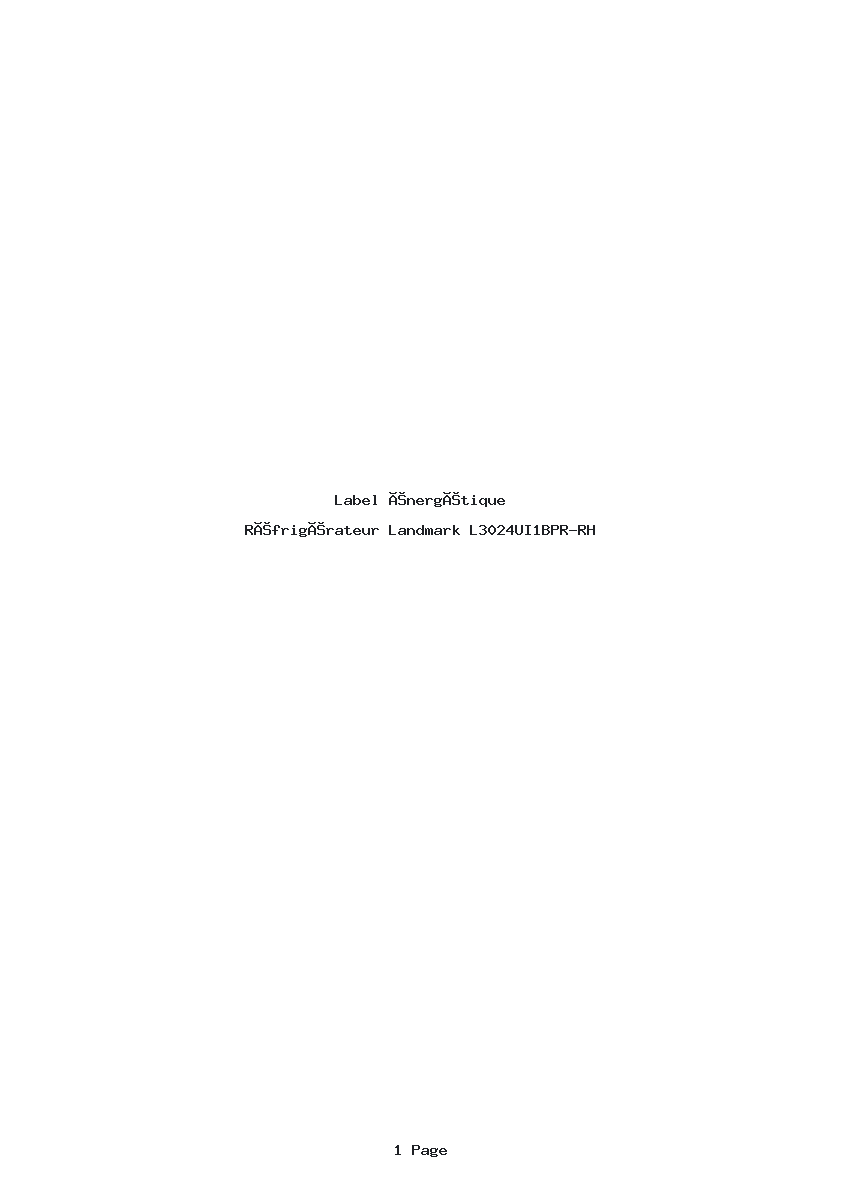 Image de la première page du manuel de l'appareil L3024UI1BPR-RH