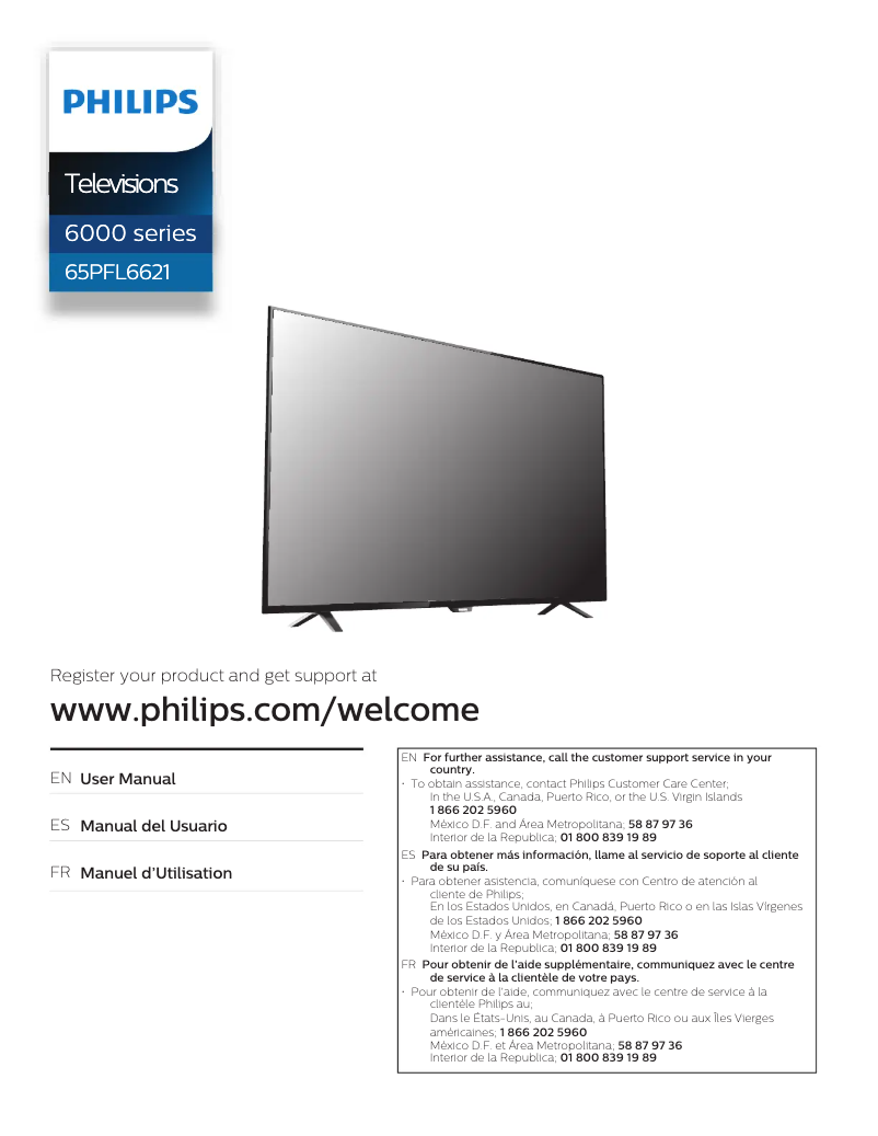 Página 1 del manual Manual de usuario Philips 65PFL6621