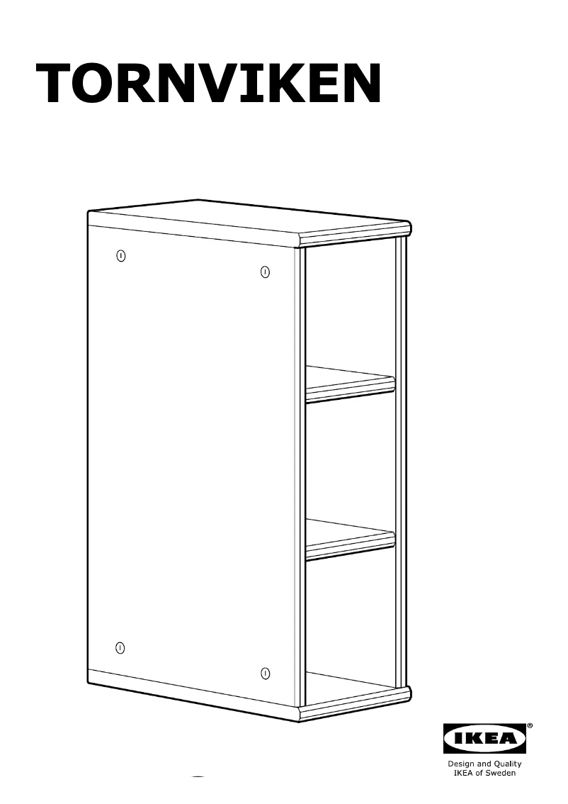 Page 1 de la notice Manuel utilisateur Ikea TORNVIKEN (20x37x60)