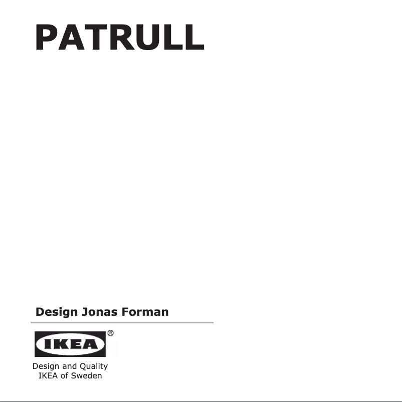 Page 1 de la notice Mode d'emploi Ikea PATRULL
