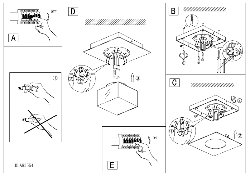 Page 1 de la notice Manuel utilisateur Eglo Bloc