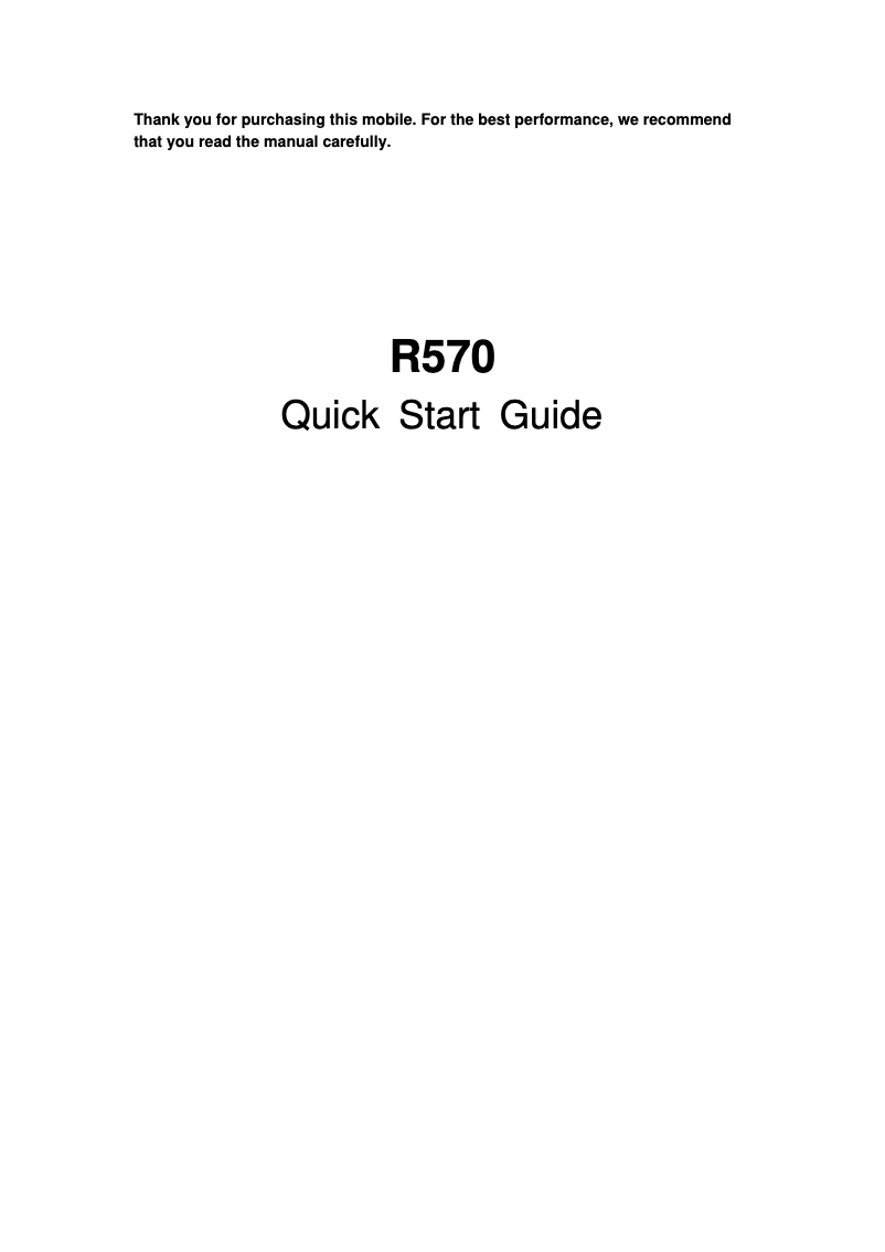 Página 1 del manual Manual de usuario ZTE R570