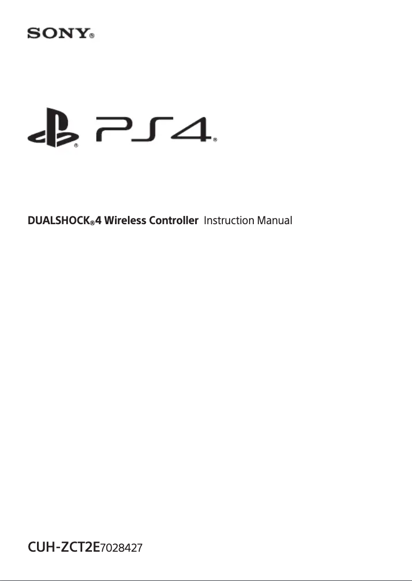Page 1 de la notice Manuel utilisateur Sony DualShock 4
