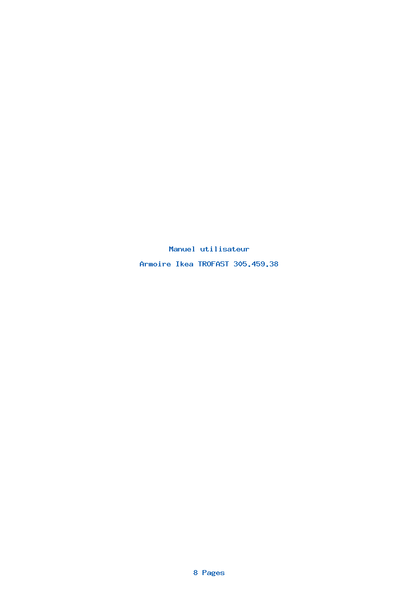 Page 1 de la notice Manuel utilisateur Ikea TROFAST 305.459.38