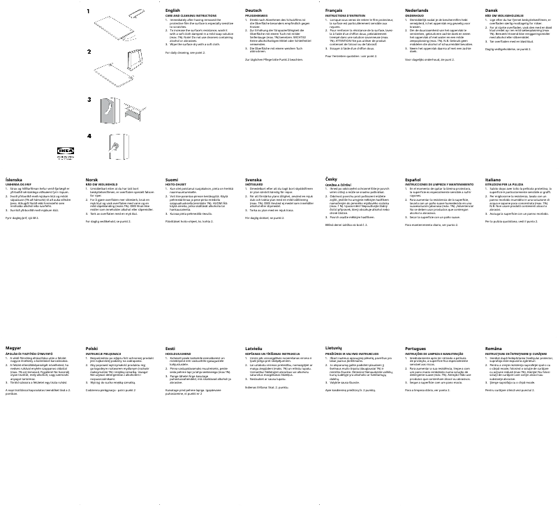 Page 1 de la notice Manuel utilisateur Ikea TOFTERYD 901.974.84