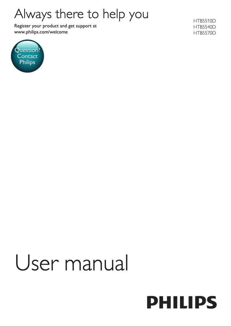 Page n°1 - Manuel utilisateur Philips HTB5510