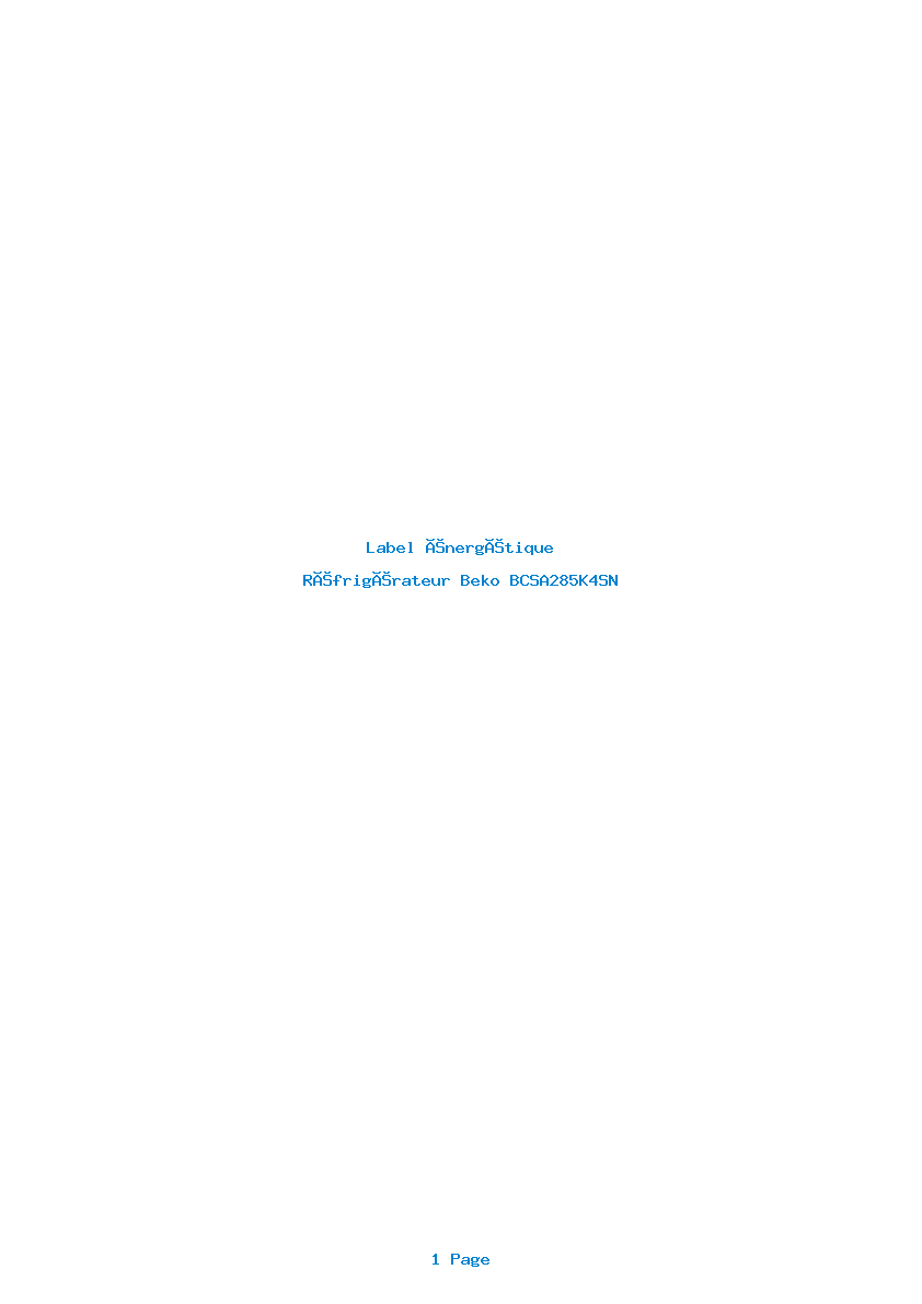 Image de la première page du manuel de l'appareil BCSA285K4SN
