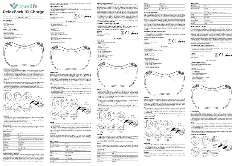 Page 1 de la notice Manuel utilisateur TrueLife RelaxBack B3 Charge