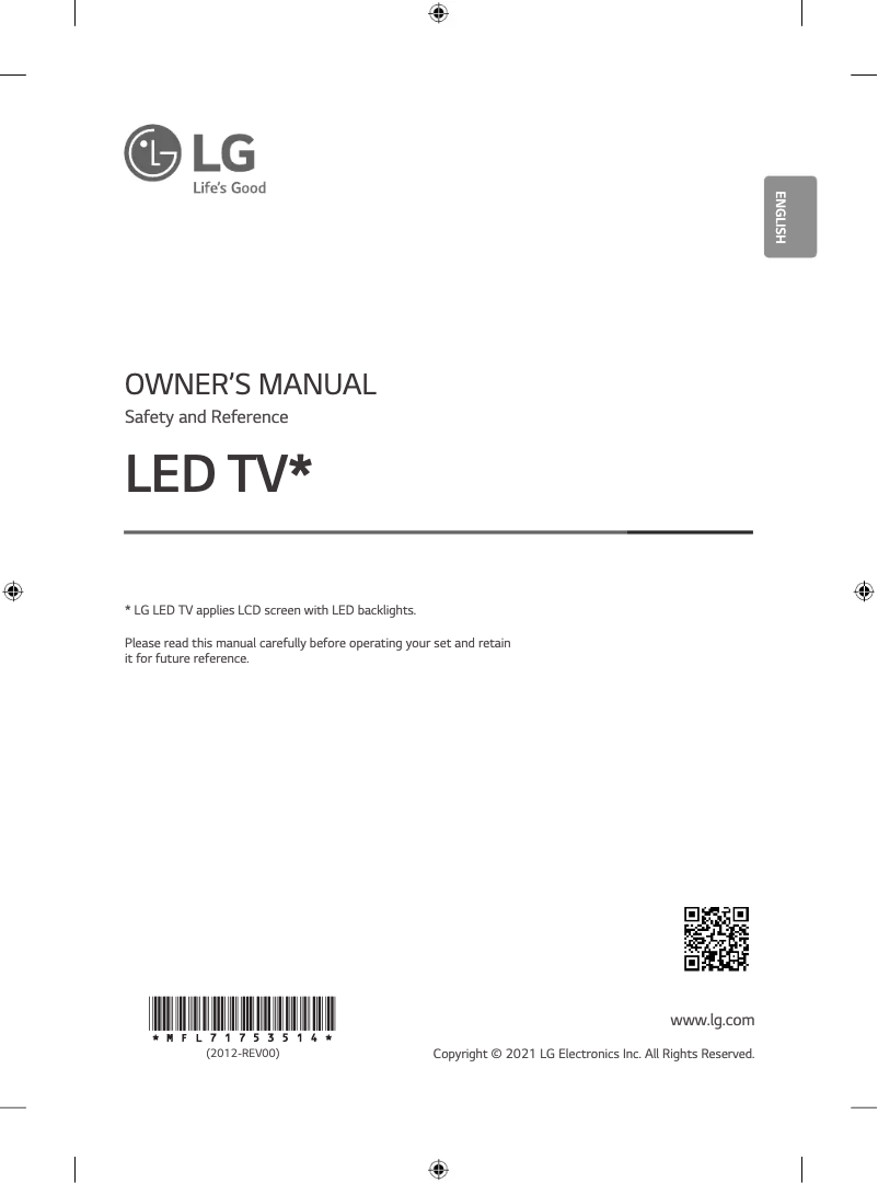 Page 1 of the manual User Manual LG 55NANO80VPA
