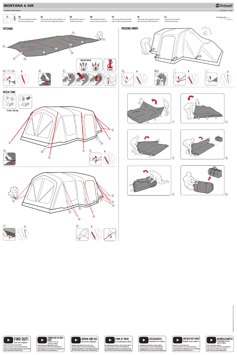 Page 1 de la notice Manuel utilisateur Outwell Montana 6 Air