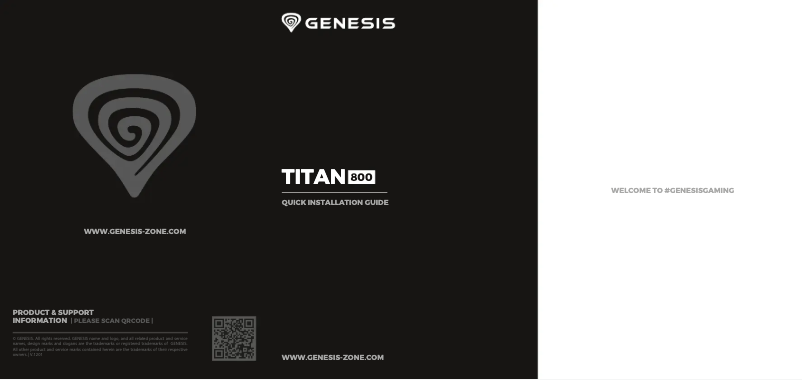 Page 1 de la notice Manuel utilisateur Genesis Titan 800