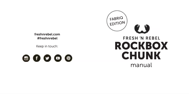 Page 1 de la notice Manuel utilisateur Fresh 'n Rebel Rockbox Chunk Fabriq