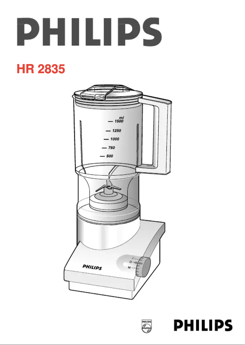 Page 1 de la notice Manuel utilisateur Philips HR2835