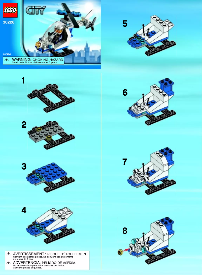 Page 1 de la notice Manuel utilisateur Lego Police Helicopter 30226