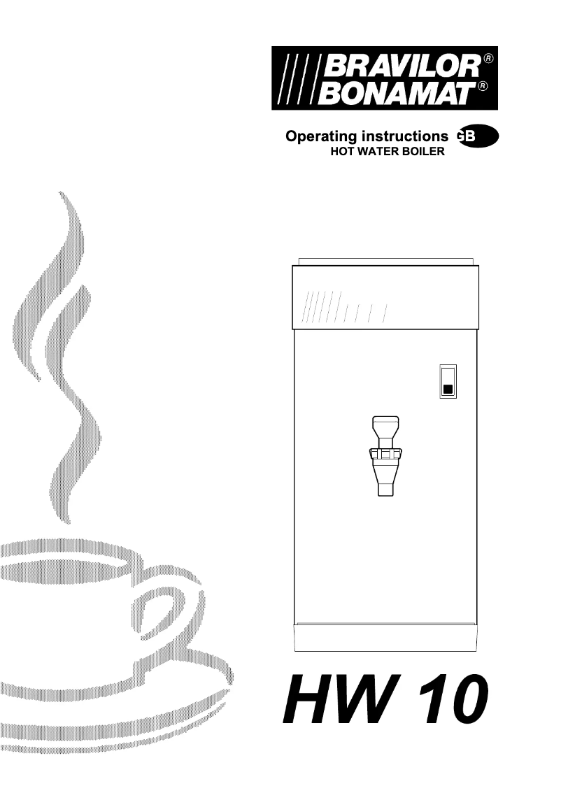 Page 1 de la notice Manuel utilisateur Bravilor Bonamat HW10