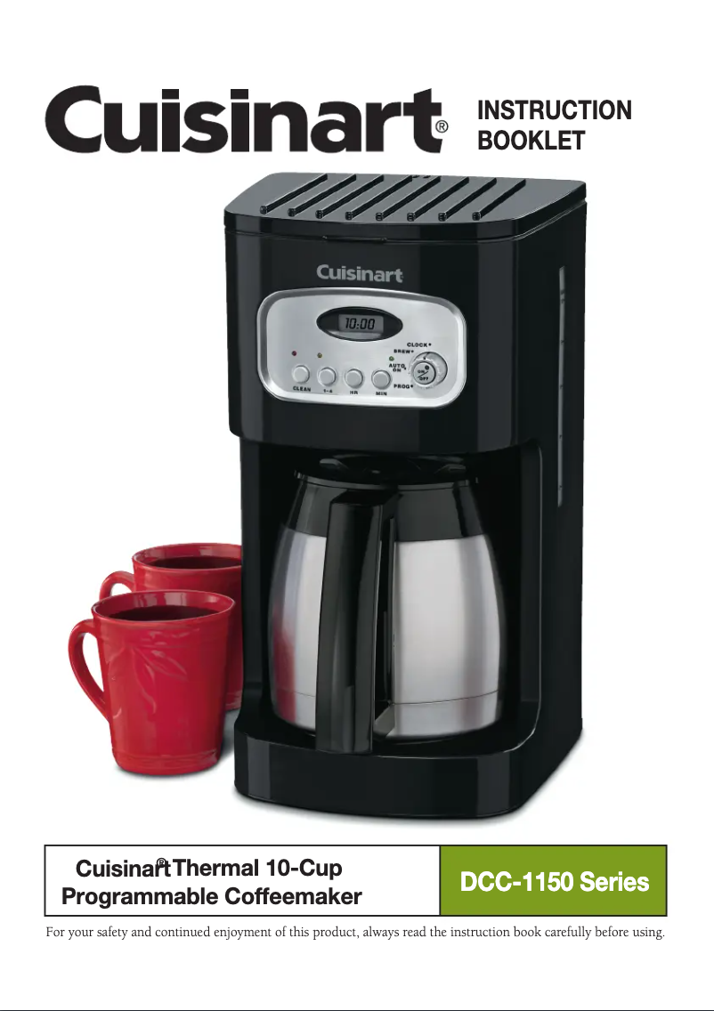 Page 1 de la notice Manuel utilisateur Cuisinart DCC-1150