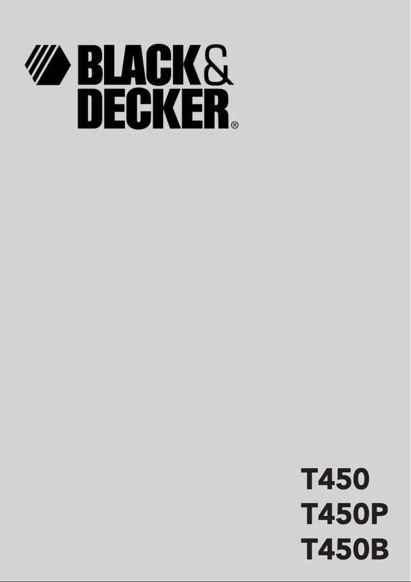Page 1 de la notice Manuel utilisateur Black & Decker T450B