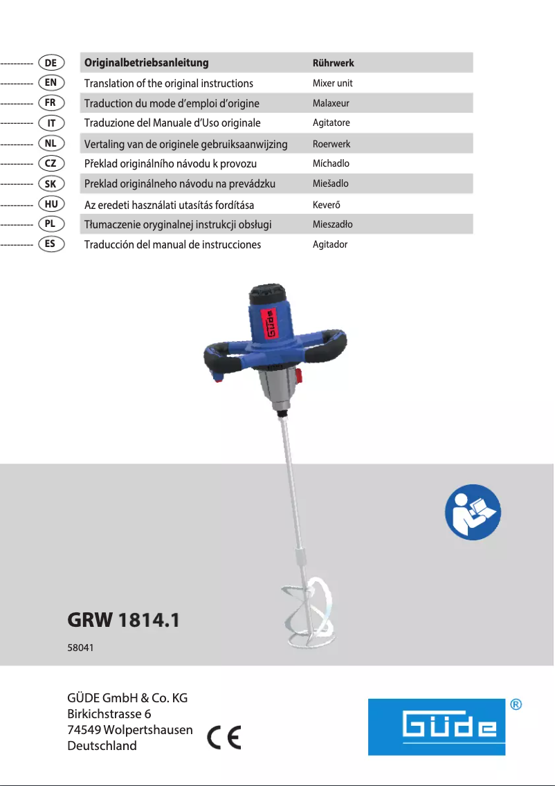 Página 1 del manual Manual de usuario Güde GRW 1814.1
