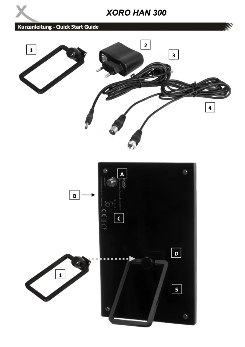 Page 1 de la notice Manuel utilisateur Xoro HAN 300