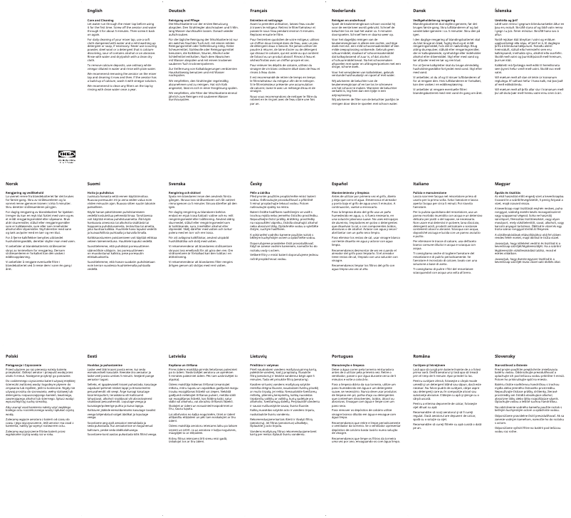 Page 1 de la notice Manuel utilisateur Ikea BOSJÖN 604.573.98