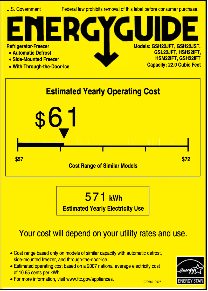 Image de la première page du manuel de l'appareil GSH22JFTCC