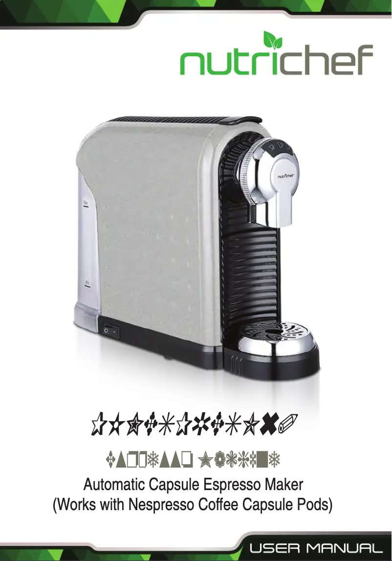 Page 1 de la notice Manuel utilisateur Nutrichef PKNESPRESO60