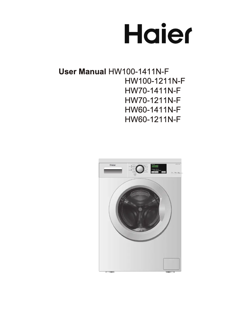 Página 1 del manual Manual de usuario Haier HW60-1411N-F