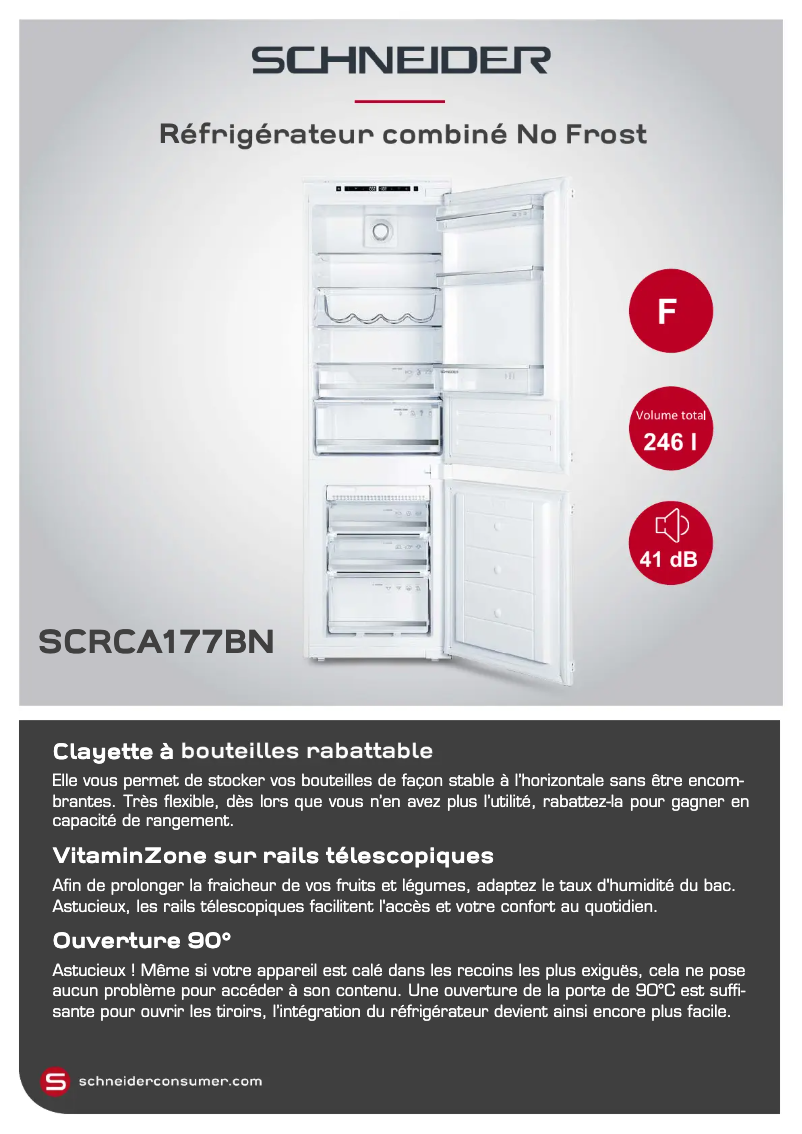 Página 1 del manual Ficha técnica Schneider SCRCA177BN