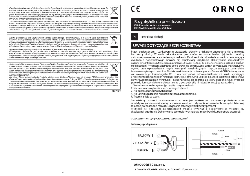 Page 1 of the manual User Manual ORNO OR-AE-13269