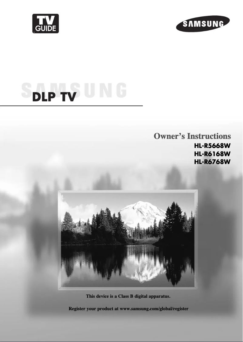 Página 1 del manual Manual de usuario Samsung HL-R6168W