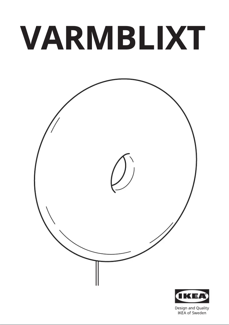 Page 1 de la notice Manuel utilisateur Ikea VARMBLIXT 205.251.44