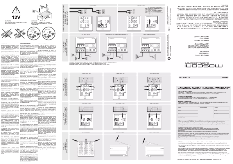 Page 1 de la notice Manuel utilisateur Mosconi ZERO 4