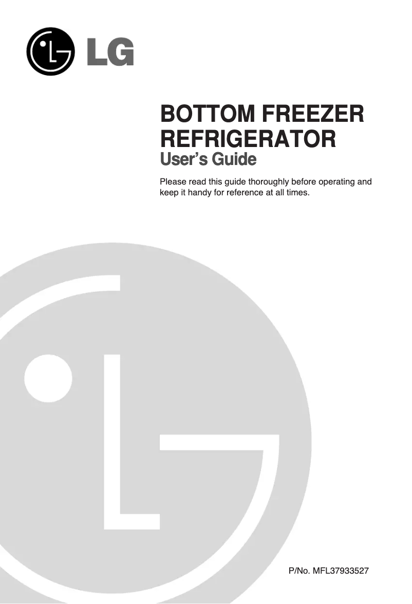 Page 1 de la notice Manuel utilisateur LG GR-L219STS