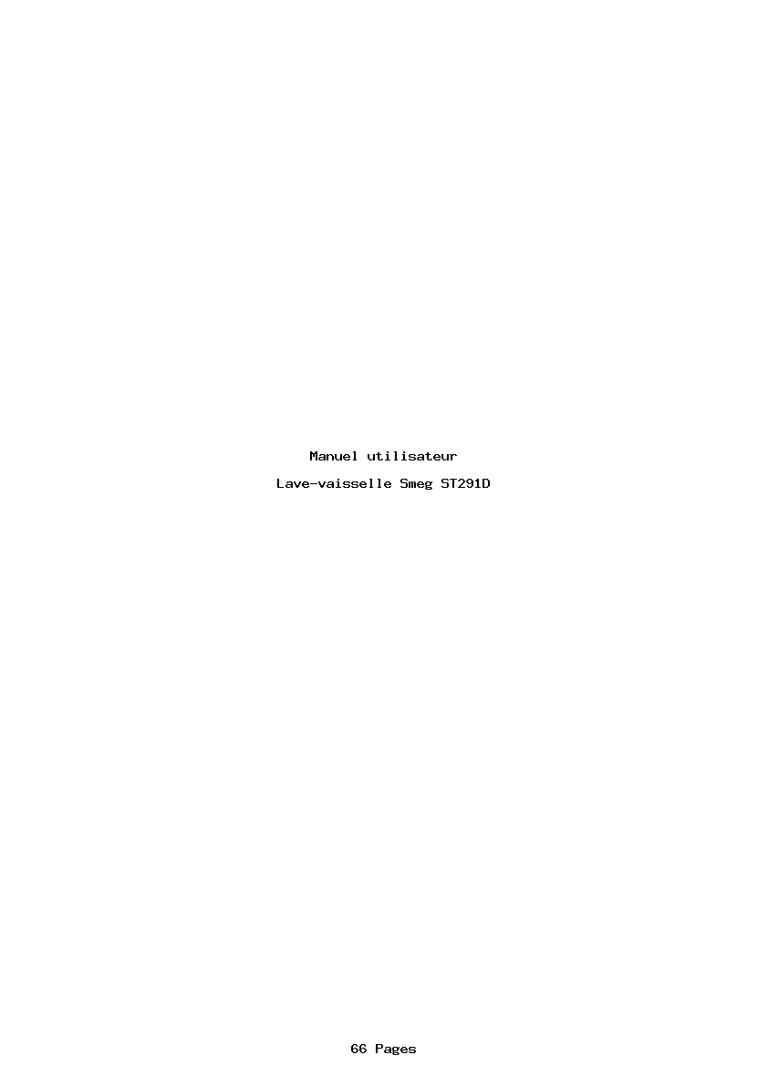 Page 1 de la notice Manuel utilisateur Smeg ST291D