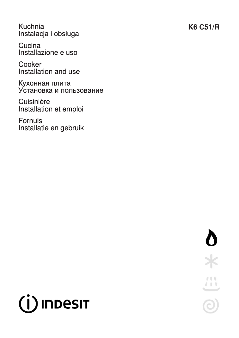 Page n°1 - Manuel utilisateur Indesit K6C51(W)/R