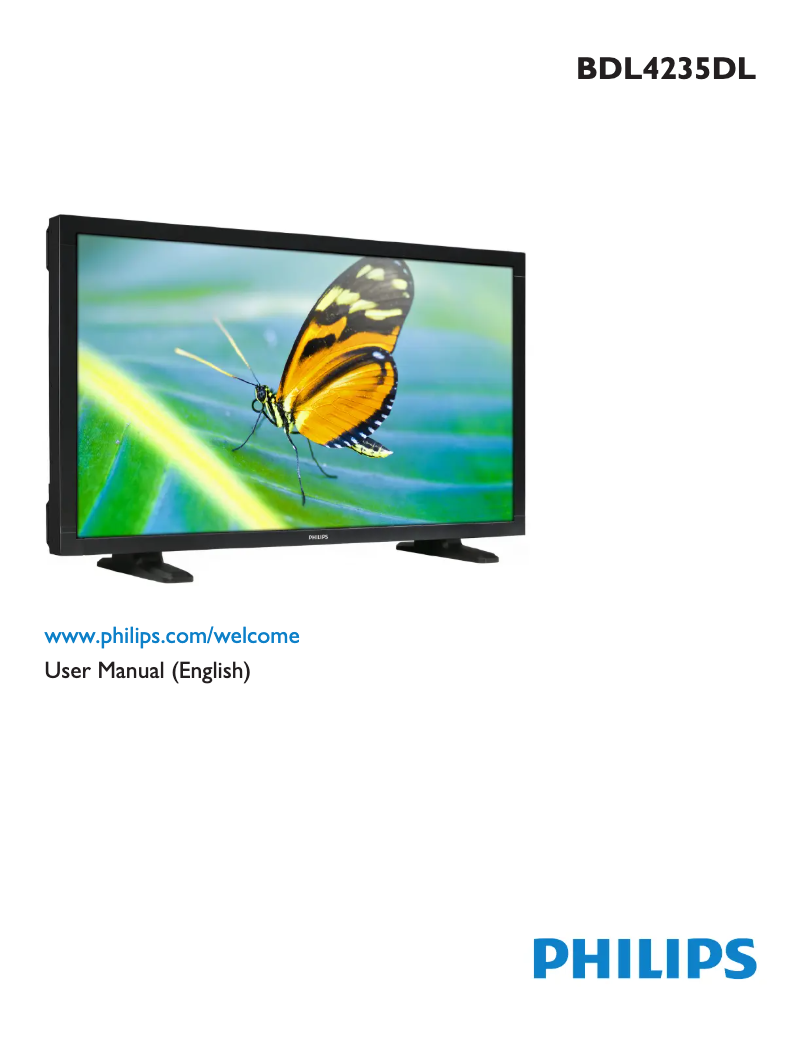 Page n°1 - Manuel utilisateur Philips Signage Solutions BDL4235DL