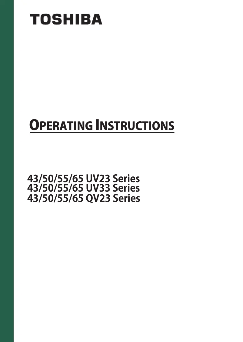 Page 1 de la notice Manuel utilisateur Toshiba 43QV2363DAW
